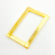 20MM Gold-plated Sterling Silver Brushed Rectangle Connector